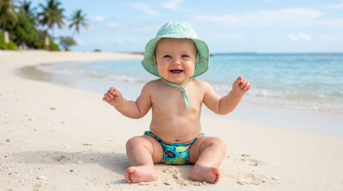 comment habiller bebe piscine