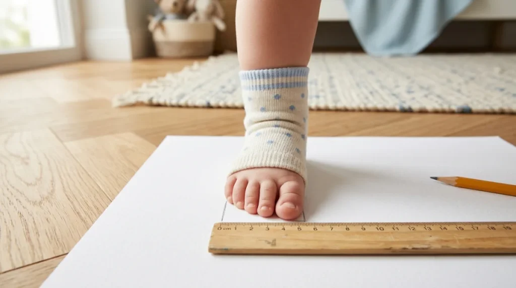 comment mesurer pied bébé