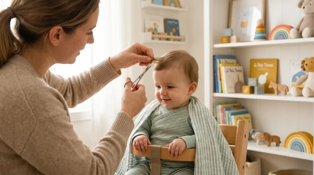 comment couper les cheveux de bébé