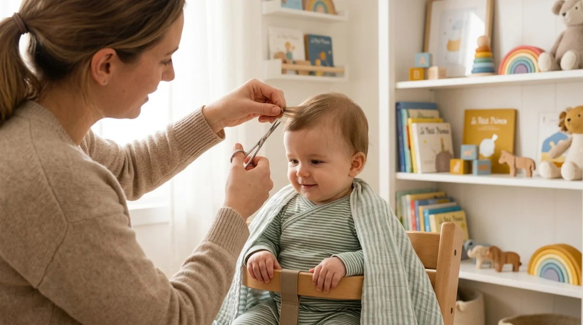 comment couper les cheveux de bébé