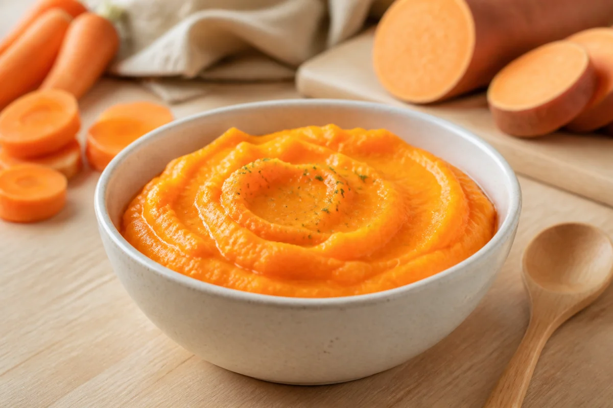 avec quoi mélanger la patate douce pour bébé