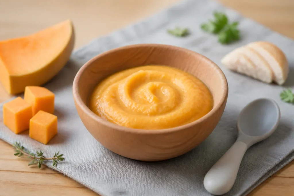 avec quoi associer le butternut pour bébé